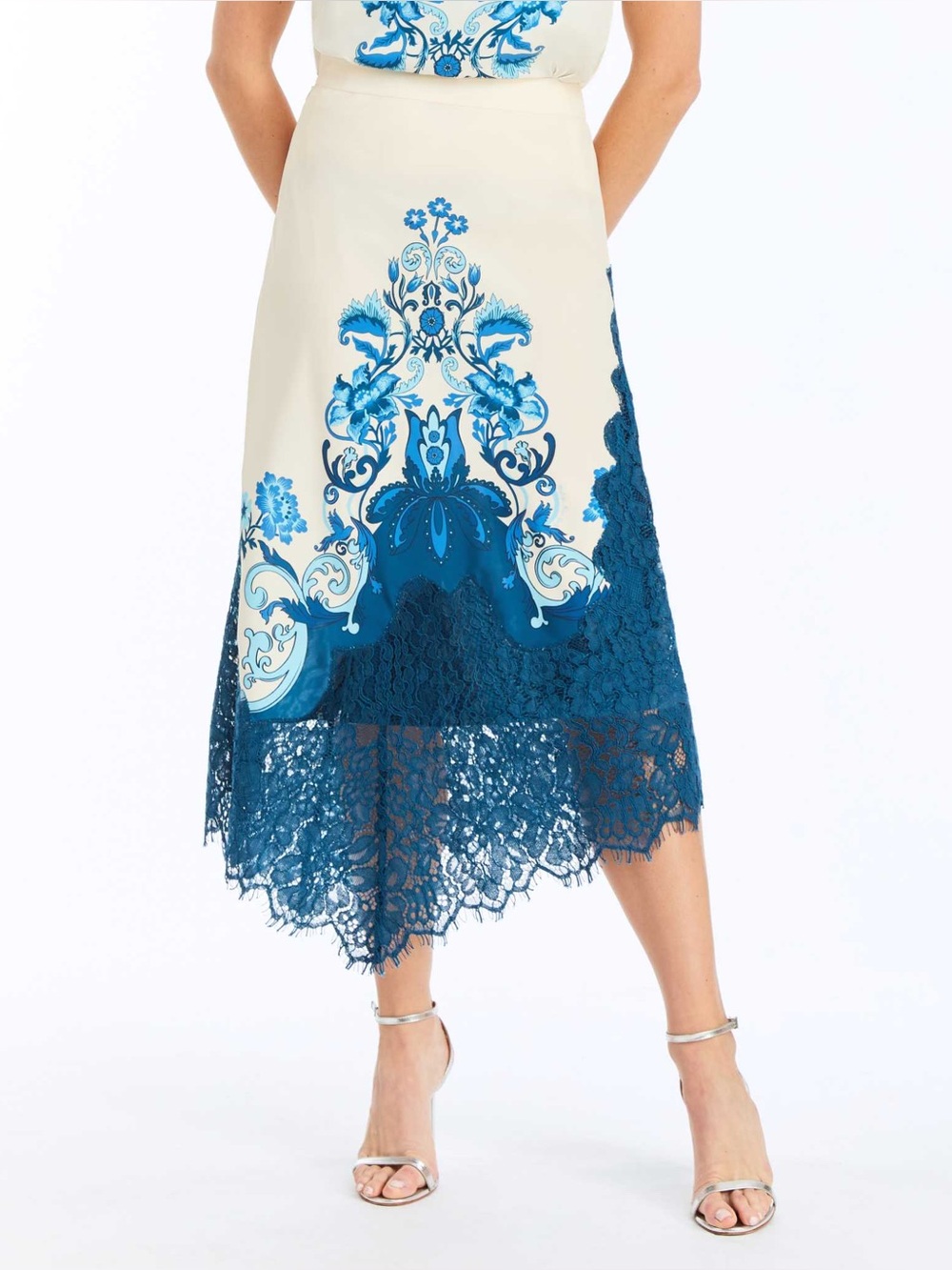 NWOT Mestiza Sample Gracie Lace Midi Skirt Size 6